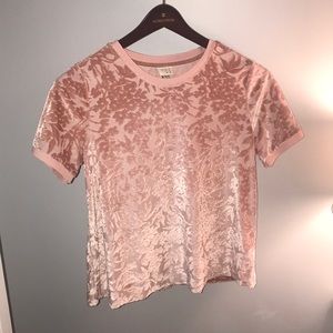 Pink Velvet Top